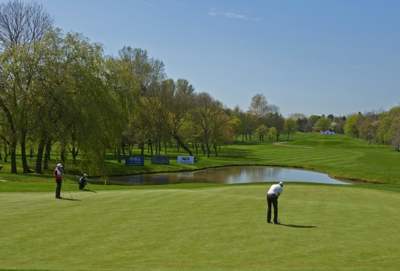 Golfers on the golf course