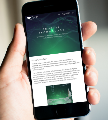 Mobile web landing page design for XP Group