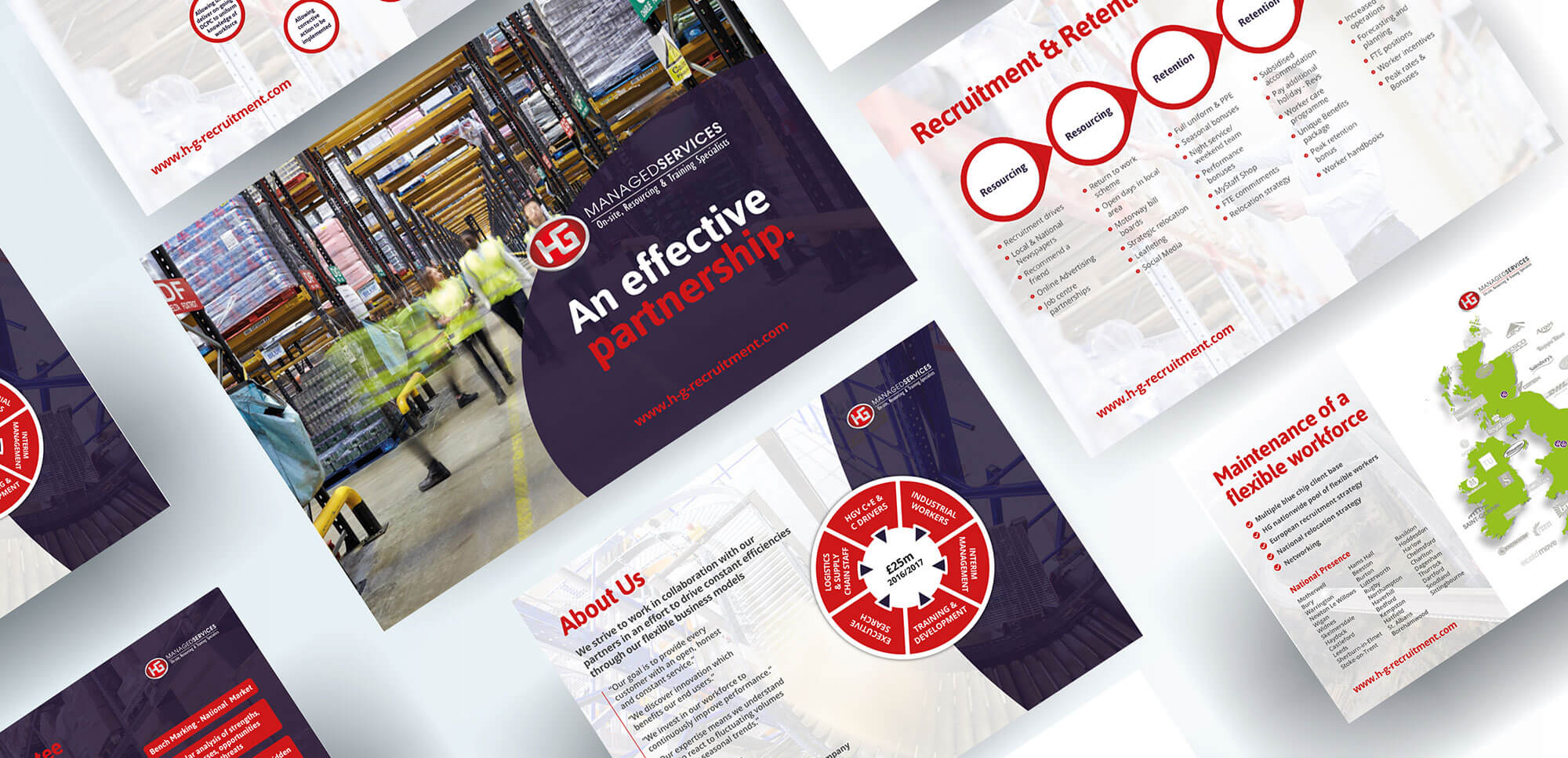 Website branding design for our client H&G Recruitment