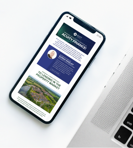 Acuity Finance mobile website design example