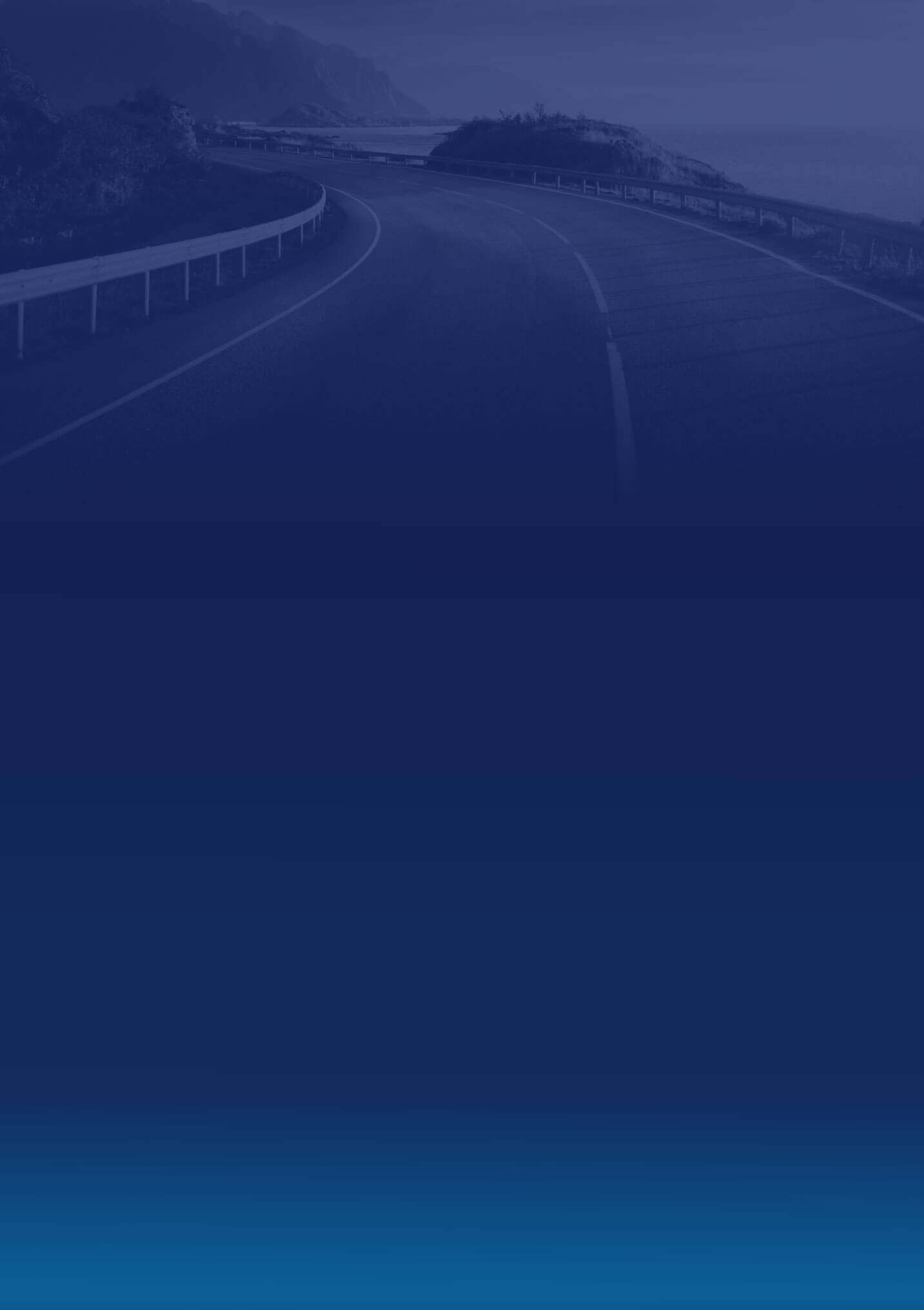 Sirus Automotive banner image - dark blue tones covering a road image