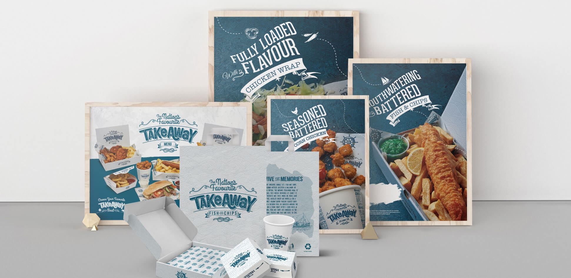 Food advertising design for The Nations Favourite