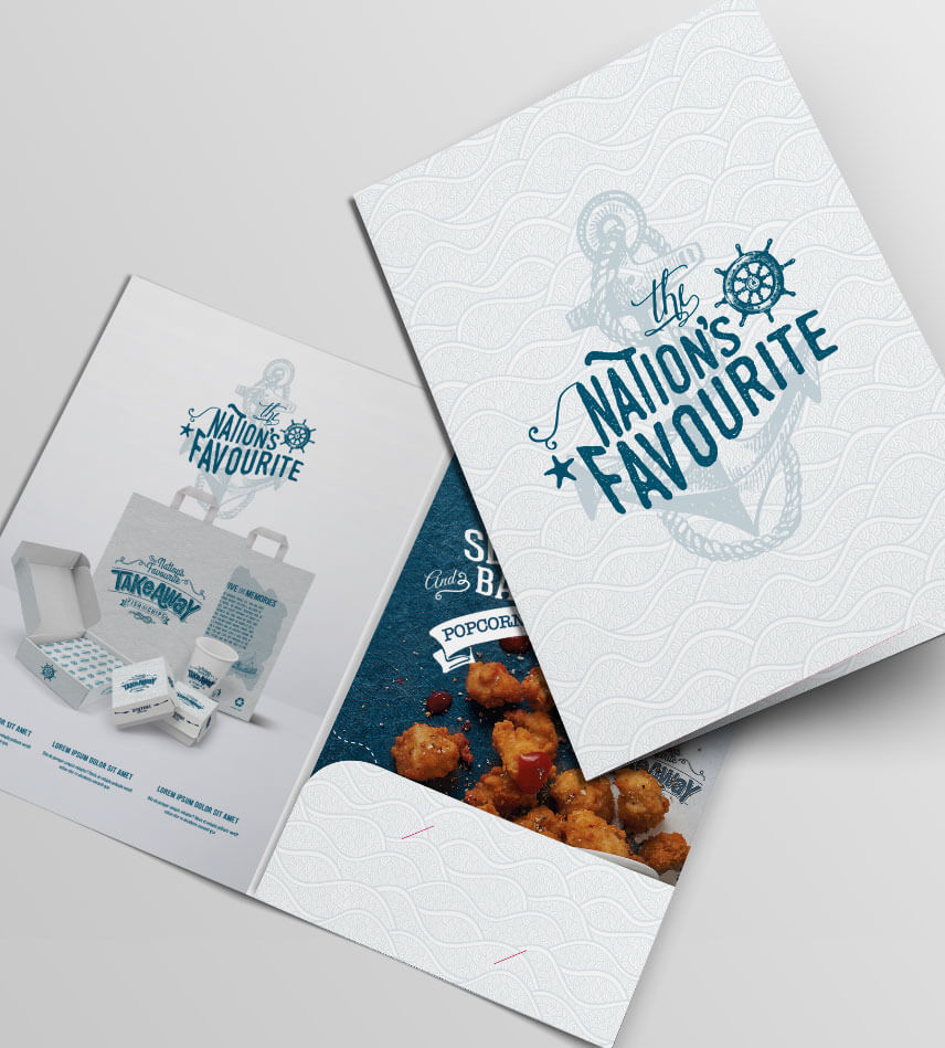 Menu design and menu branding for The Nations Favourite