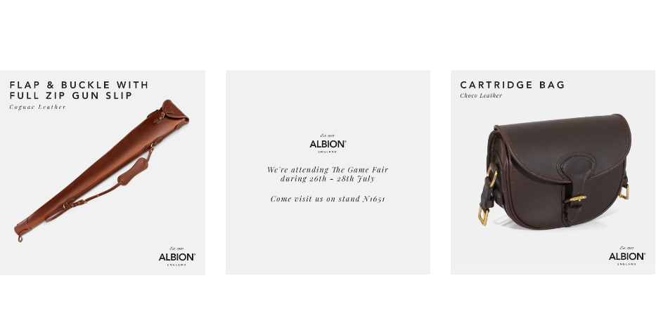 Albion England's social media image designs