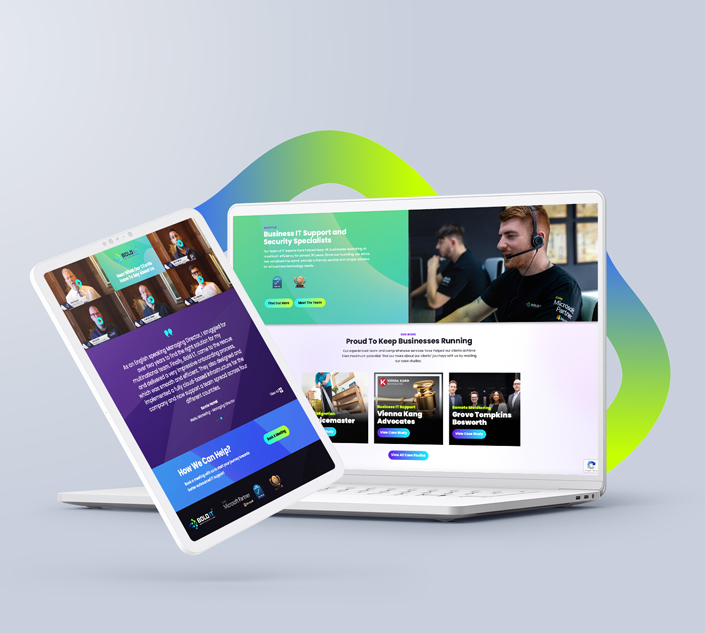 Computer and Mobile website design for our client Bold IT