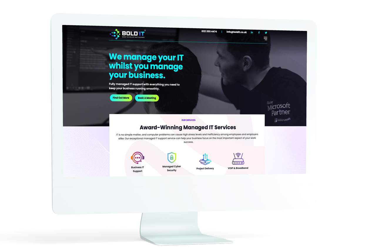 Bold IT website rebranding - homepage redesign
