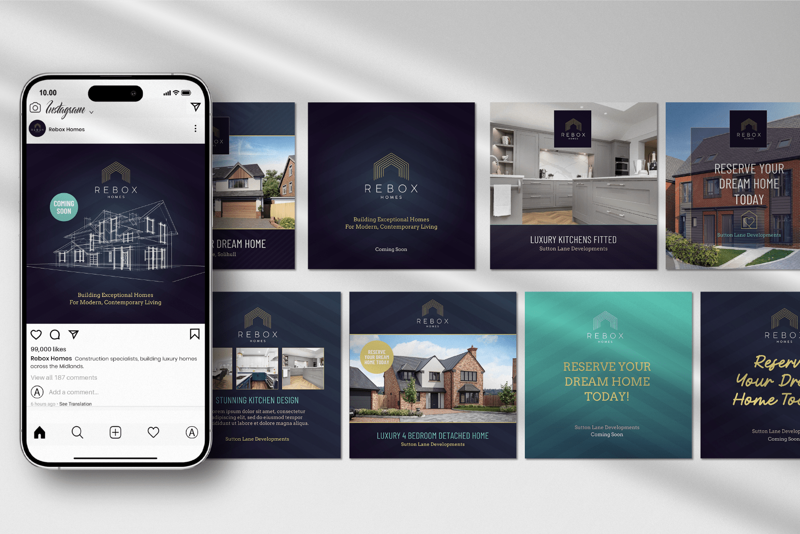 Mobile web design for Rebox Homes