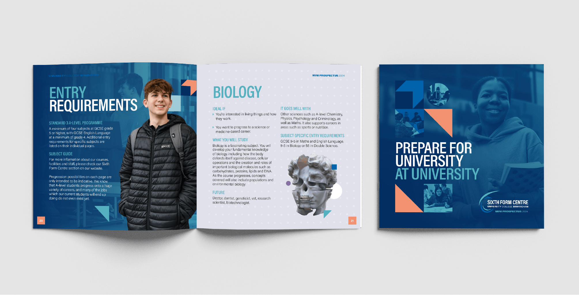 UCB Sixth Form designed booklet in print