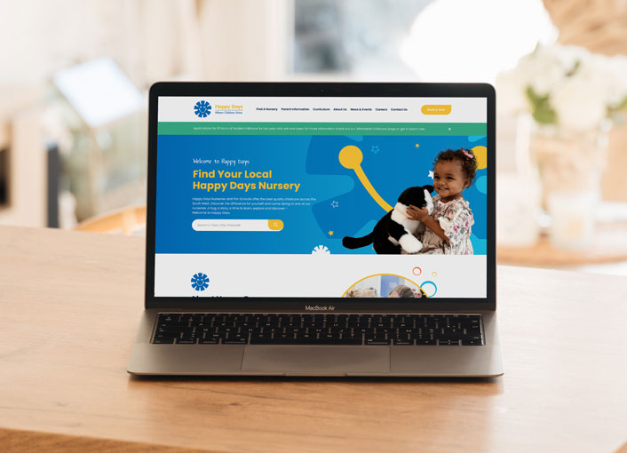 Happy Days branded website design