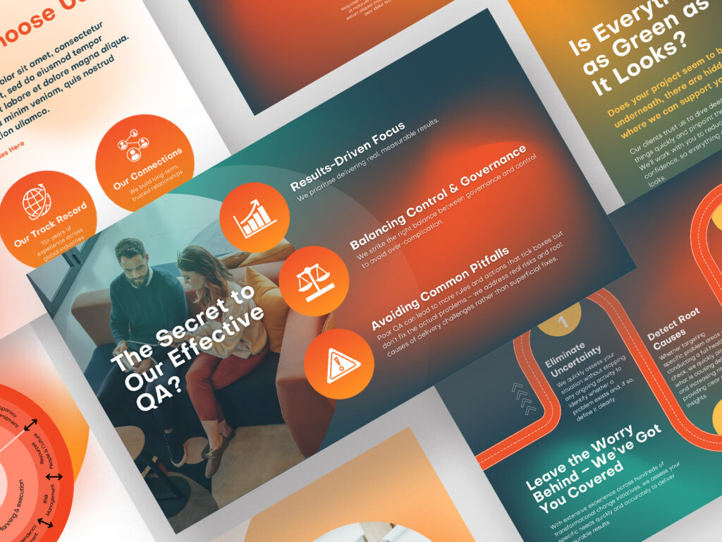 Mock-up image of presentation slides.